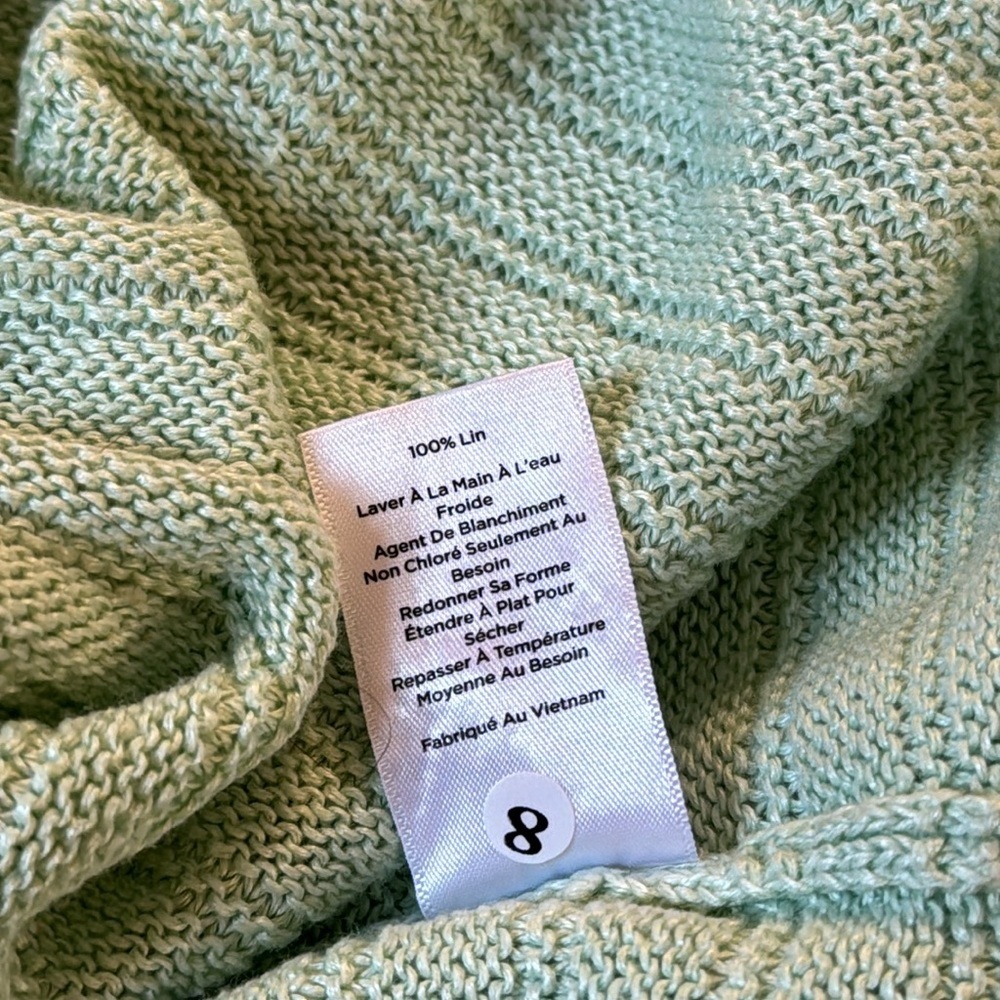Talbots LINEN BATEAU NECK PULLOVER - TEXTURED STRIPE size M - Picture 16 of 16